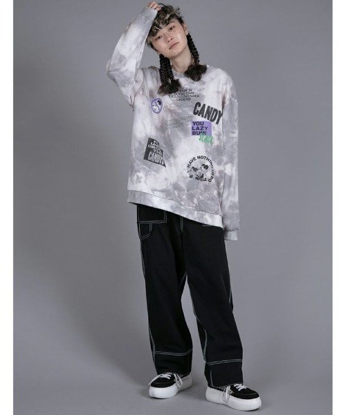 Candy Stripper（キャンディストリッパー）の「YOU LAZY BUM! トップス（Tシャツ/カットソー・レディース・グレー/ピンク/ブルー・2）」の14枚目の写真