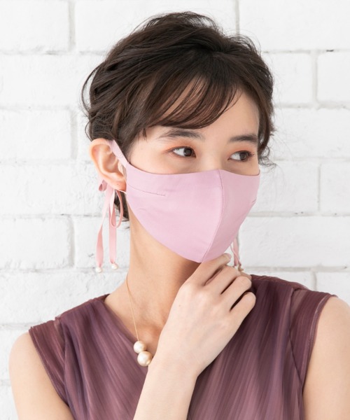 troisiemeCHACO(トロワズィエムチャコ)の「【troisiemeCHACO × formforma】フェイスアクセサリー(マスク・レディース・ベージュ/グレー/ピンク/ライトベージュ/ホワイト・FREE)」の9枚目の写真