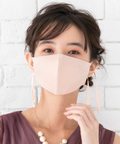 troisiemeCHACO(トロワズィエムチャコ)の「【troisiemeCHACO × formforma】フェイスアクセサリー(マスク・レディース・ベージュ/グレー/ピンク/ライトベージュ/ホワイト・FREE)」の14枚目の写真