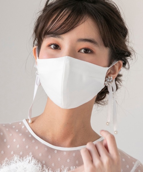 troisiemeCHACO(トロワズィエムチャコ)の「【troisiemeCHACO × formforma】フェイスアクセサリー(マスク・レディース・ベージュ/グレー/ピンク/ライトベージュ/ホワイト・FREE)」の17枚目の写真