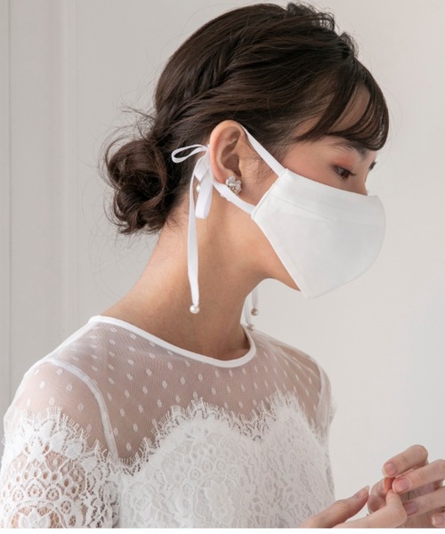 troisiemeCHACO(トロワズィエムチャコ)の「【troisiemeCHACO × formforma】フェイスアクセサリー(マスク・レディース・ベージュ/グレー/ピンク/ライトベージュ/ホワイト・FREE)」の20枚目の写真