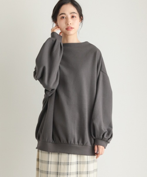 LOWRYS FARM（ローリーズファーム）の「ウラケキモウボトルネックＬＳ　918537（Tシャツ/カットソー・レディース・チャコールグレー/グリーン/ベージュ/アイボリー・FREE）」の3枚目の写真