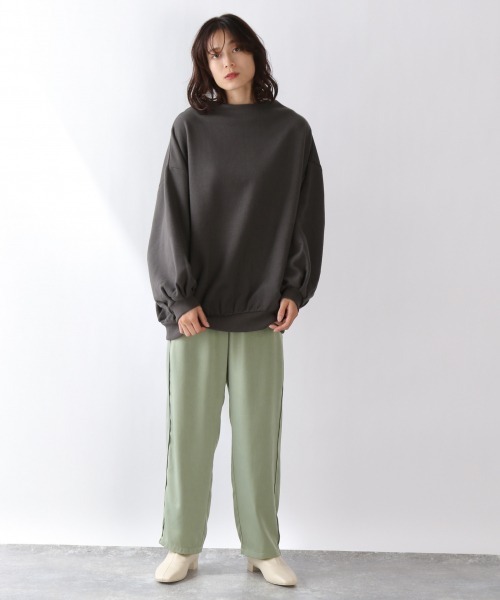 LOWRYS FARM（ローリーズファーム）の「ウラケキモウボトルネックＬＳ　918537（Tシャツ/カットソー・レディース・チャコールグレー/グリーン/ベージュ/アイボリー・FREE）」の11枚目の写真