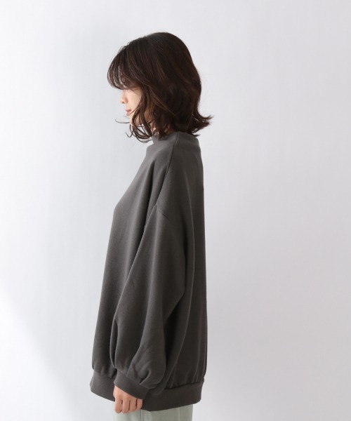 LOWRYS FARM（ローリーズファーム）の「ウラケキモウボトルネックＬＳ　918537（Tシャツ/カットソー・レディース・チャコールグレー/グリーン/ベージュ/アイボリー・FREE）」の8枚目の写真