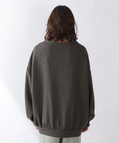 LOWRYS FARM（ローリーズファーム）の「ウラケキモウボトルネックＬＳ　918537（Tシャツ/カットソー・レディース・チャコールグレー/グリーン/ベージュ/アイボリー・FREE）」の6枚目の写真