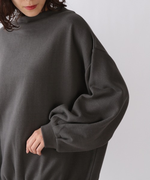 LOWRYS FARM（ローリーズファーム）の「ウラケキモウボトルネックＬＳ　918537（Tシャツ/カットソー・レディース・チャコールグレー/グリーン/ベージュ/アイボリー・FREE）」の7枚目の写真