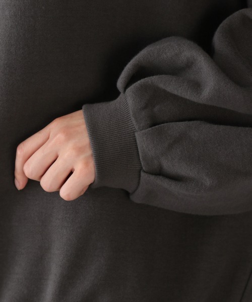 LOWRYS FARM（ローリーズファーム）の「ウラケキモウボトルネックＬＳ　918537（Tシャツ/カットソー・レディース・チャコールグレー/グリーン/ベージュ/アイボリー・FREE）」の13枚目の写真