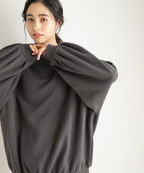 LOWRYS FARM（ローリーズファーム）の「ウラケキモウボトルネックＬＳ　918537（Tシャツ/カットソー・レディース・チャコールグレー/グリーン/ベージュ/アイボリー・FREE）」の18枚目の写真