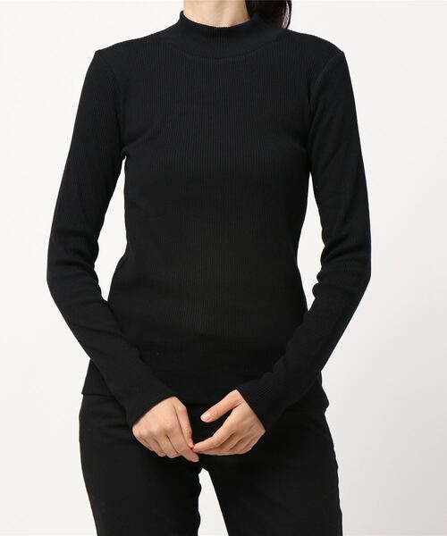 PAGEBOY（ページボーイ）の「リブハイネックロングスリーブ（Tシャツ/カットソー・レディース・ブラック/ダークブラウン/オフホワイト・FREE）」の6枚目の写真