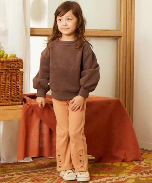 ＆yam（アンドヤム）の「スウェード裏毛PO（スウェット・キッズ・パープル/ブラウン/ベージュ/オレンジ・130/160/150/100/140/120/110）」の2枚目の写真