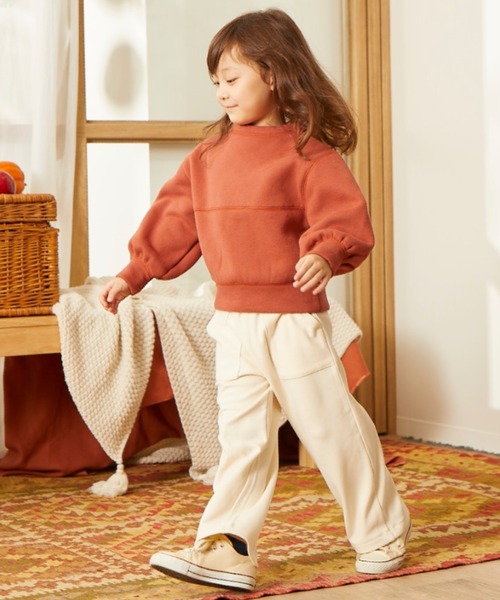 ＆yam（アンドヤム）の「スウェード裏毛PO（スウェット・キッズ・パープル/ブラウン/ベージュ/オレンジ・130/160/150/100/140/120/110）」の4枚目の写真