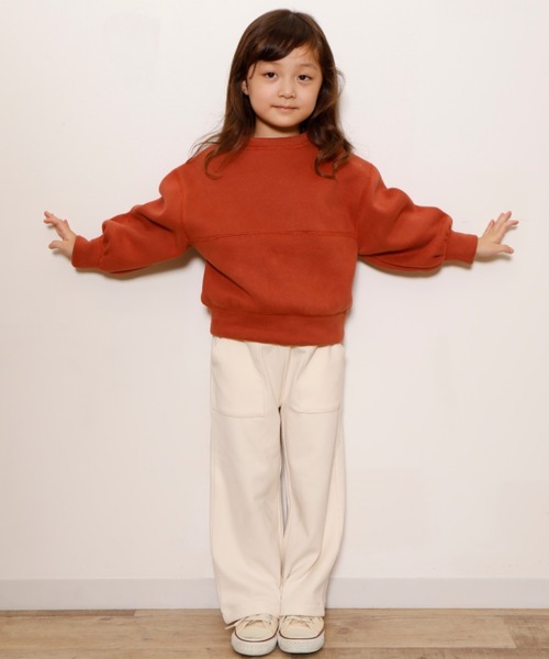 ＆yam（アンドヤム）の「スウェード裏毛PO（スウェット・キッズ・パープル/ブラウン/ベージュ/オレンジ・130/160/150/100/140/120/110）」の14枚目の写真