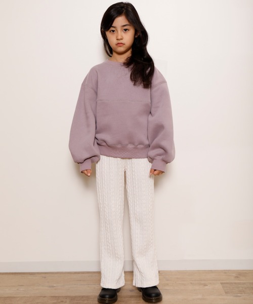 ＆yam（アンドヤム）の「スウェード裏毛PO（スウェット・キッズ・パープル/ブラウン/ベージュ/オレンジ・130/160/150/100/140/120/110）」の9枚目の写真