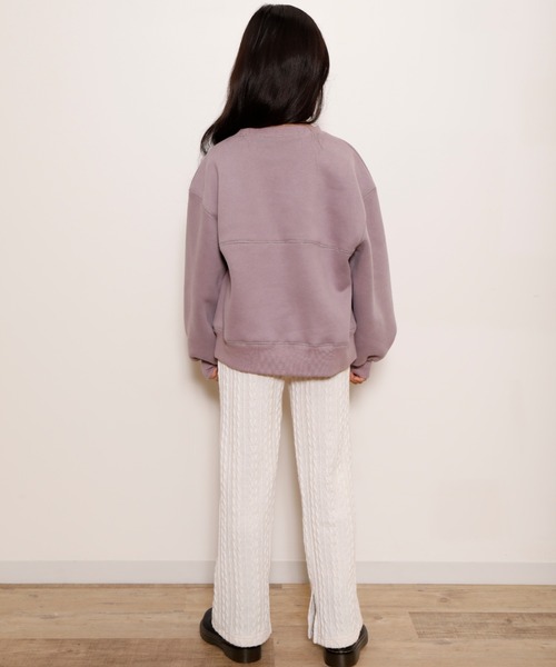 ＆yam（アンドヤム）の「スウェード裏毛PO（スウェット・キッズ・パープル/ブラウン/ベージュ/オレンジ・130/160/150/100/140/120/110）」の10枚目の写真