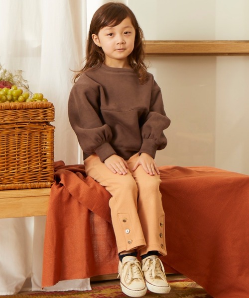 ＆yam（アンドヤム）の「スウェード裏毛PO（スウェット・キッズ・パープル/ブラウン/ベージュ/オレンジ・130/160/150/100/140/120/110）」の5枚目の写真