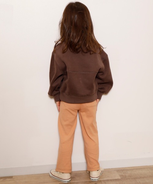＆yam（アンドヤム）の「スウェード裏毛PO（スウェット・キッズ・パープル/ブラウン/ベージュ/オレンジ・130/160/150/100/140/120/110）」の7枚目の写真