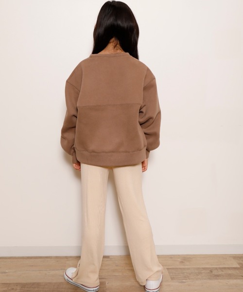 ＆yam（アンドヤム）の「スウェード裏毛PO（スウェット・キッズ・パープル/ブラウン/ベージュ/オレンジ・130/160/150/100/140/120/110）」の13枚目の写真
