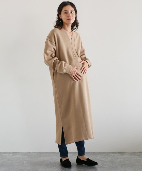 ワンピース 店舗限定 マタニティ ウラケカフタンzipワンピース ワンピース Lepsim レプシィム のファッション