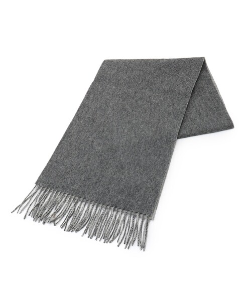 tk.TAKEO KIKUCHI（ティーケータケオキクチ）の「【WEB限定】カシミヤ混マフラー（ストール/ショール・メンズ・オフホワイト/ライトベージュ/ブラック/グレー・00）」の5枚目の写真