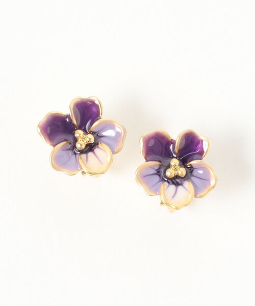 Ray BEAMS（レイビームス）の「Ray BEAMS / スミレ エポ イヤリング（イヤリング・レディース・パープル/その他・ONE SIZE）」の3枚目の写真