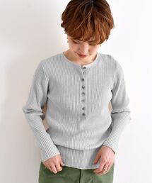 le.coeur blanc（ルクールブラン）の「ヘンリーネックリブニットプルオーバー（ニット/セーター・レディース）」