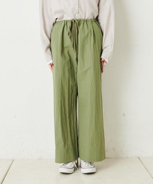 PUAL CE CIN(ピュアルセシン)の「コットンナイロンワイドパンツ(その他パンツ・レディース・ベージュ/カーキ・FREE)」の14枚目の写真