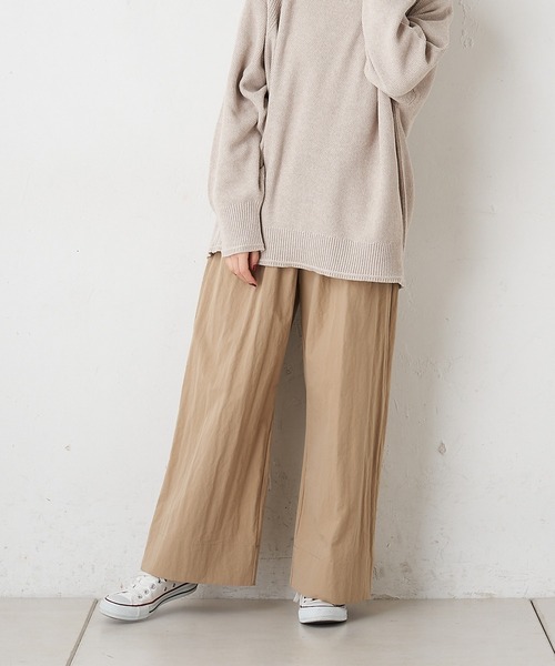 PUAL CE CIN(ピュアルセシン)の「コットンナイロンワイドパンツ(その他パンツ・レディース・ベージュ/カーキ・FREE)」の6枚目の写真
