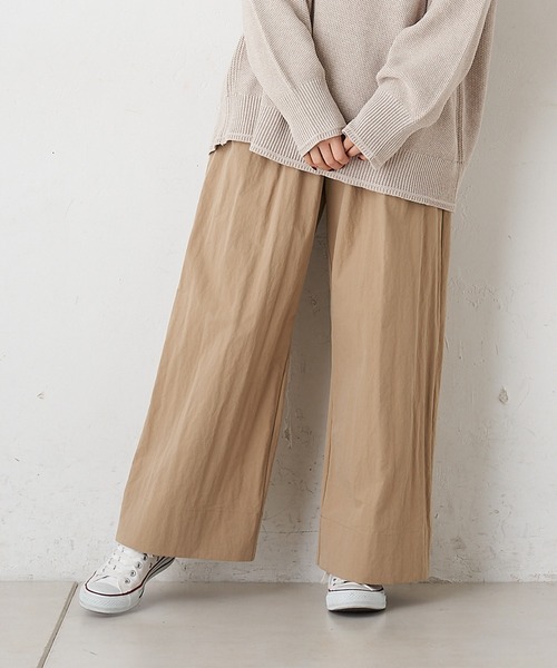 PUAL CE CIN(ピュアルセシン)の「コットンナイロンワイドパンツ(その他パンツ・レディース・ベージュ/カーキ・FREE)」の15枚目の写真
