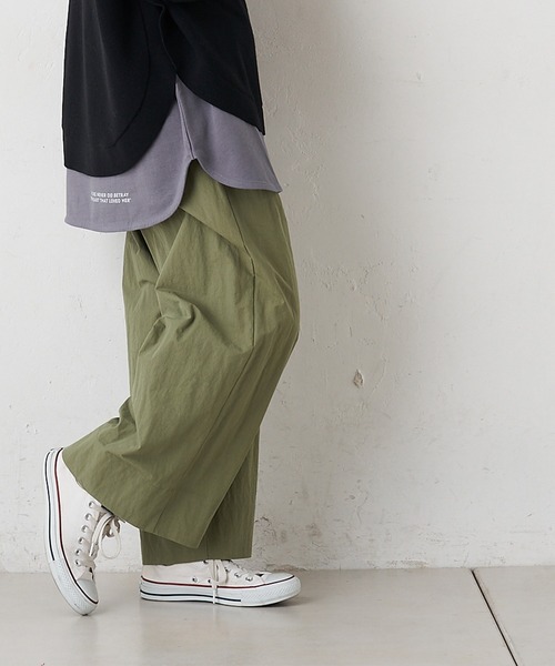 PUAL CE CIN(ピュアルセシン)の「コットンナイロンワイドパンツ(その他パンツ・レディース・ベージュ/カーキ・FREE)」の16枚目の写真