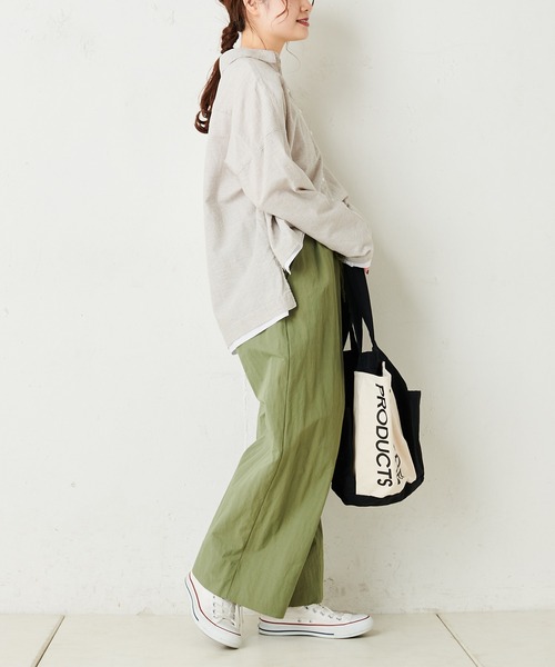 PUAL CE CIN(ピュアルセシン)の「コットンナイロンワイドパンツ(その他パンツ・レディース・ベージュ/カーキ・FREE)」の22枚目の写真