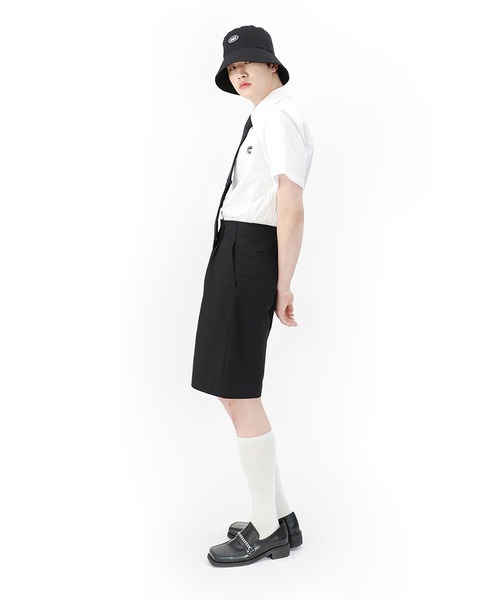 BASIC COTTON（ベーシックコットン）の「A'GEM/9 × .kom『BASIC COTTON/ベーシックコットン』BCN logo necktie/ ロゴネクタイ（ネクタイ・レディース・ブラック・FREE）」の4枚目の写真