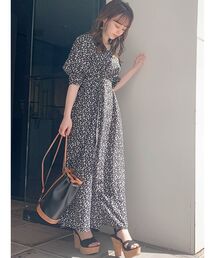 dazzlin | Vネックハーフスリーブシャツワンピース(ワンピース)