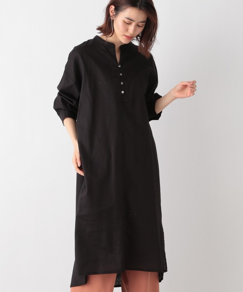 LEPSIM（レプシィム）の「カフタンアソートロングワンピース　929182（ワンピース・レディース・チャコールグレー/ブラック/レッド・FREE）」の2枚目の写真