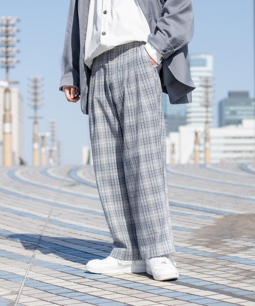 kutir（クティール）の「チェックパンツセットアップ（その他パンツ・メンズ・ライトグレー/ベージュ/ダークブラウン・SMALL/MEDIUM/LARGE）」の2枚目の写真