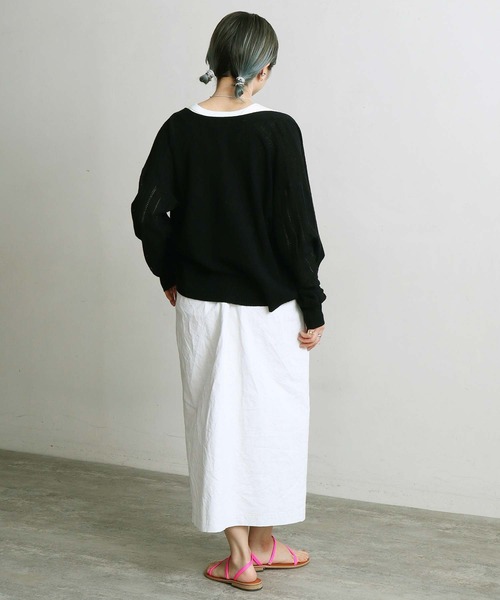 nitca（ニトカ）の「白顔料ワッシャーサスペンダースカート（スカート・レディース・ホワイト・FREE）」の17枚目の写真