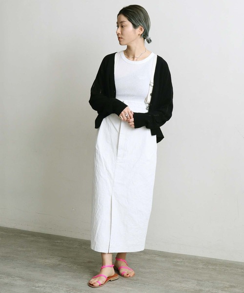 nitca（ニトカ）の「白顔料ワッシャーサスペンダースカート（スカート・レディース・ホワイト・FREE）」の11枚目の写真