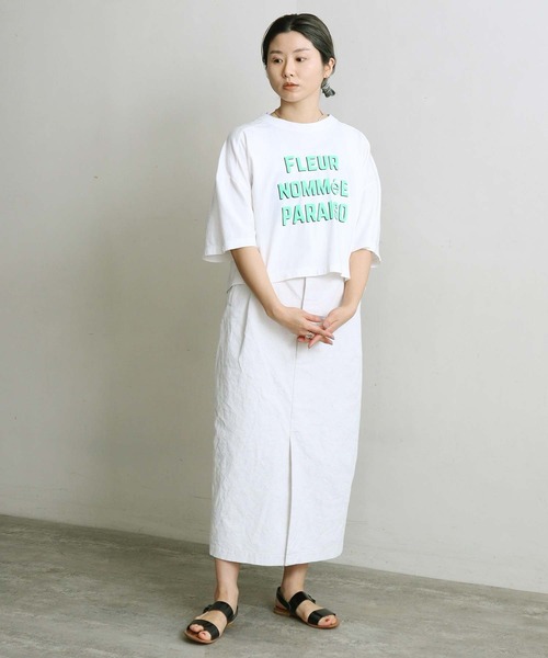 nitca（ニトカ）の「白顔料ワッシャーサスペンダースカート（スカート・レディース・ホワイト・FREE）」の9枚目の写真