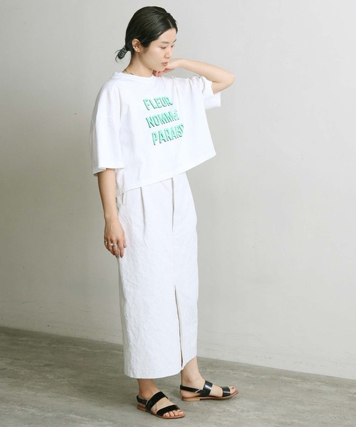 nitca（ニトカ）の「白顔料ワッシャーサスペンダースカート（スカート・レディース・ホワイト・FREE）」の3枚目の写真