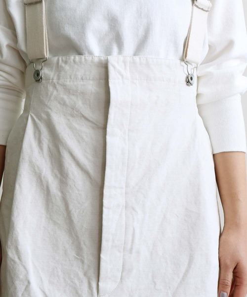 nitca（ニトカ）の「白顔料ワッシャーサスペンダースカート（スカート・レディース・ホワイト・FREE）」の12枚目の写真