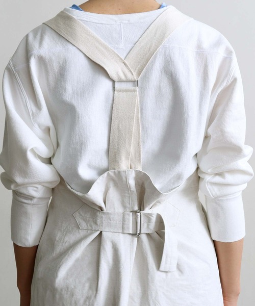 nitca（ニトカ）の「白顔料ワッシャーサスペンダースカート（スカート・レディース・ホワイト・FREE）」の5枚目の写真