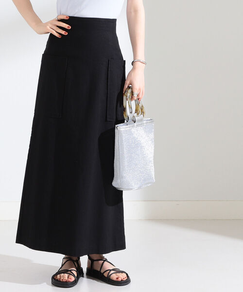 Ray BEAMS（レイビームス）の「Ray BEAMS / ビッグ ポケット タイトスカート（スカート・レディース・ブラック/ベージュ/グリーン系その他3・1/0）」の4枚目の写真