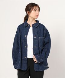 オアスロウ　カバーオール　ARK別注ペンキ加工　サイズ2 orSlow / オアスロウ ： 別注 SUPER DAD'S DENIM PANTS ONLYARK