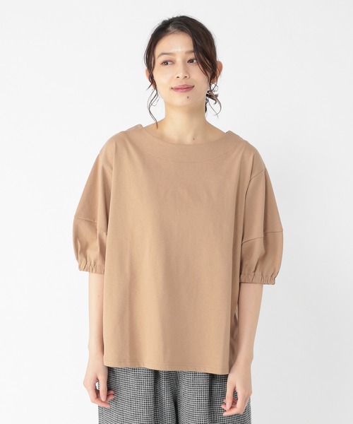 studio CLIP（スタディオクリップ）の「【キナリノ掲載商品】USAコットンパフスリーブプルオーバー（Tシャツ/カットソー・レディース・ベージュ/レッド/オフホワイト/グリーン/スモーク・MEDIUM/LARGE）」の10枚目の写真