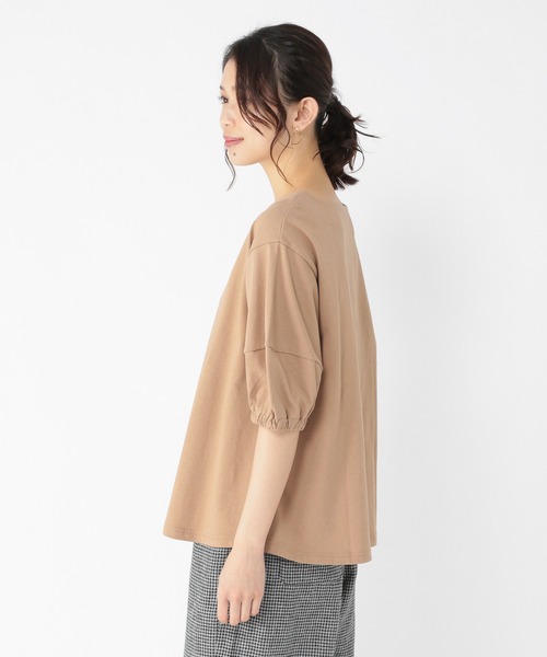 studio CLIP（スタディオクリップ）の「【キナリノ掲載商品】USAコットンパフスリーブプルオーバー（Tシャツ/カットソー・レディース・ベージュ/レッド/オフホワイト/グリーン/スモーク・MEDIUM/LARGE）」の6枚目の写真