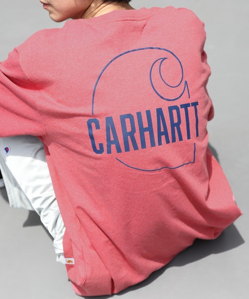Carhartt(カーハート)の「Carhartt ヘビーウェイトロゴTシャツ(Tシャツ/カットソー・メンズ・ネイビー/グレー系その他/グリーン系その他/ブルー系その他/ピンク系その他/レッド系その他/オレンジ系その他/グレー系その他2/グレー系その他3/グリーン系その他2/グリーン系その他3/ブルー系その他2/オレンジ系その他2/サックスブルー系/サックスブルー系1・SMALL/MEDIUM/LARGE)」の12枚目の写真