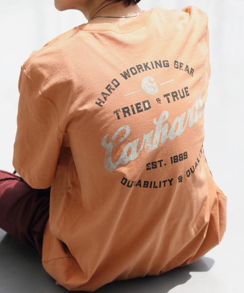 Carhartt(カーハート)の「Carhartt ヘビーウェイトロゴTシャツ(Tシャツ/カットソー・メンズ・ネイビー/グレー系その他/グリーン系その他/ブルー系その他/ピンク系その他/レッド系その他/オレンジ系その他/グレー系その他2/グレー系その他3/グリーン系その他2/グリーン系その他3/ブルー系その他2/オレンジ系その他2/サックスブルー系/サックスブルー系1・SMALL/MEDIUM/LARGE)」の15枚目の写真