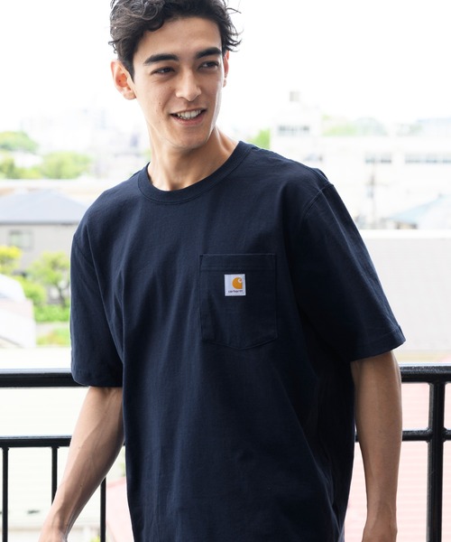 Carhartt(カーハート)の「Carhartt ヘビーウェイトロゴTシャツ(Tシャツ/カットソー・メンズ・ネイビー/グレー系その他/グリーン系その他/ブルー系その他/ピンク系その他/レッド系その他/オレンジ系その他/グレー系その他2/グレー系その他3/グリーン系その他2/グリーン系その他3/ブルー系その他2/オレンジ系その他2/サックスブルー系/サックスブルー系1・SMALL/MEDIUM/LARGE)」の22枚目の写真