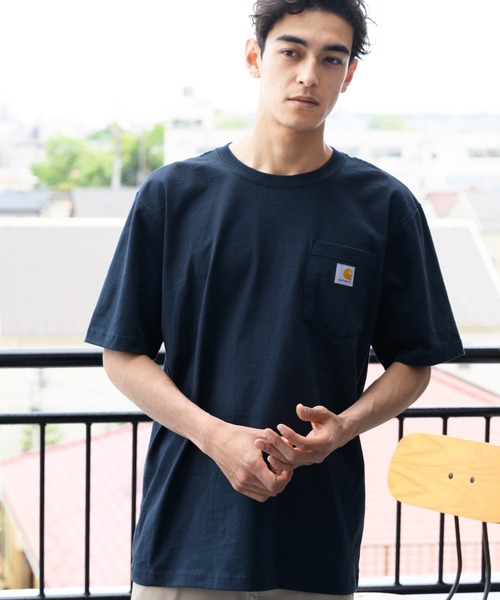 Carhartt(カーハート)の「Carhartt ヘビーウェイトロゴTシャツ(Tシャツ/カットソー・メンズ・ネイビー/グレー系その他/グリーン系その他/ブルー系その他/ピンク系その他/レッド系その他/オレンジ系その他/グレー系その他2/グレー系その他3/グリーン系その他2/グリーン系その他3/ブルー系その他2/オレンジ系その他2/サックスブルー系/サックスブルー系1・SMALL/MEDIUM/LARGE)」の21枚目の写真
