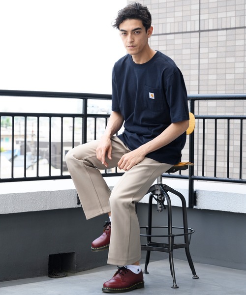 Carhartt(カーハート)の「Carhartt ヘビーウェイトロゴTシャツ(Tシャツ/カットソー・メンズ・ネイビー/グレー系その他/グリーン系その他/ブルー系その他/ピンク系その他/レッド系その他/オレンジ系その他/グレー系その他2/グレー系その他3/グリーン系その他2/グリーン系その他3/ブルー系その他2/オレンジ系その他2/サックスブルー系/サックスブルー系1・SMALL/MEDIUM/LARGE)」の17枚目の写真