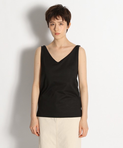 niko and...（ニコアンド）の「タンクトップ付きテレコシースループルオーバー（Tシャツ/カットソー・レディース・ベージュ/ブラック/オフホワイト・FREE）」の9枚目の写真